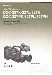 Sony DXC 327 Series manual. Camera Instructions.